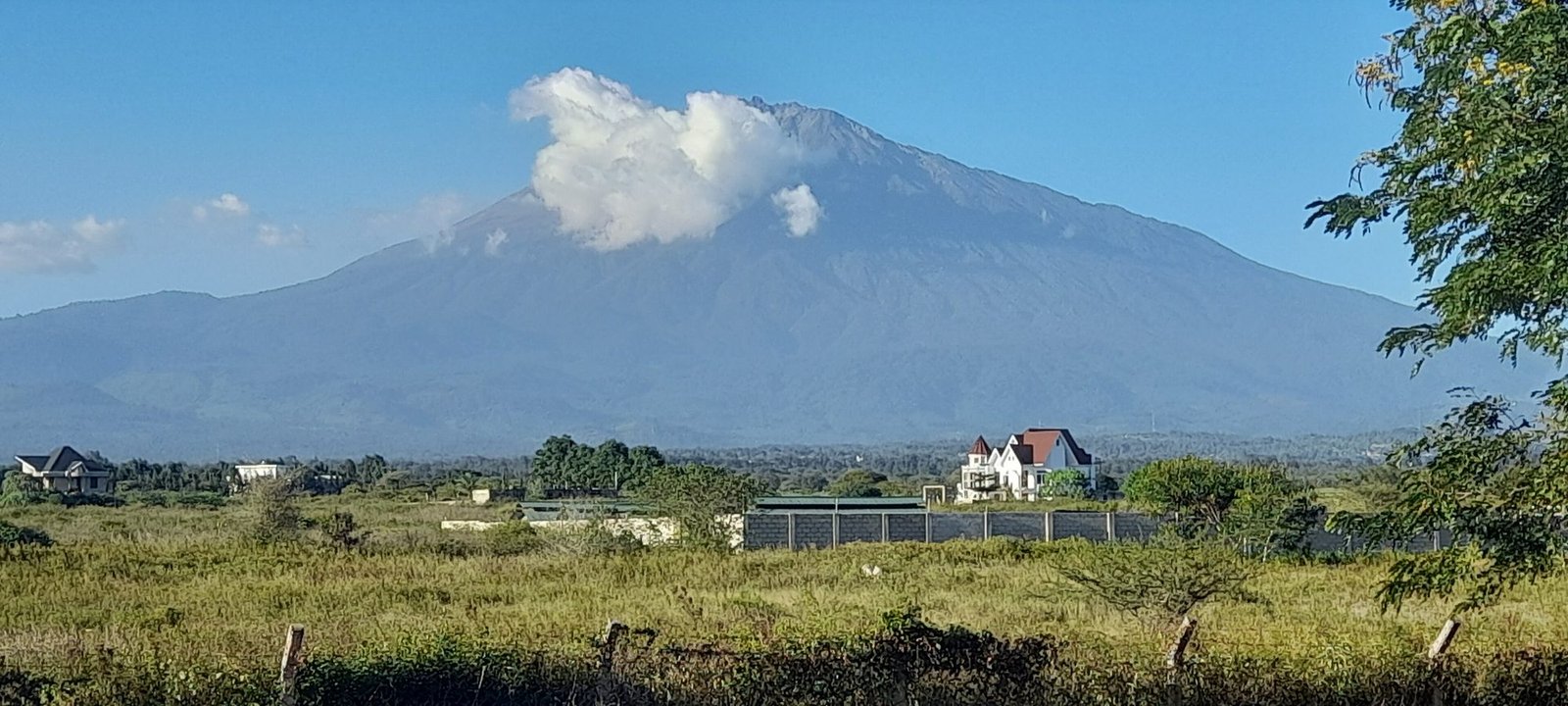 Arusha — Mount Meru over the town, and the northern circuit begins tomorrow