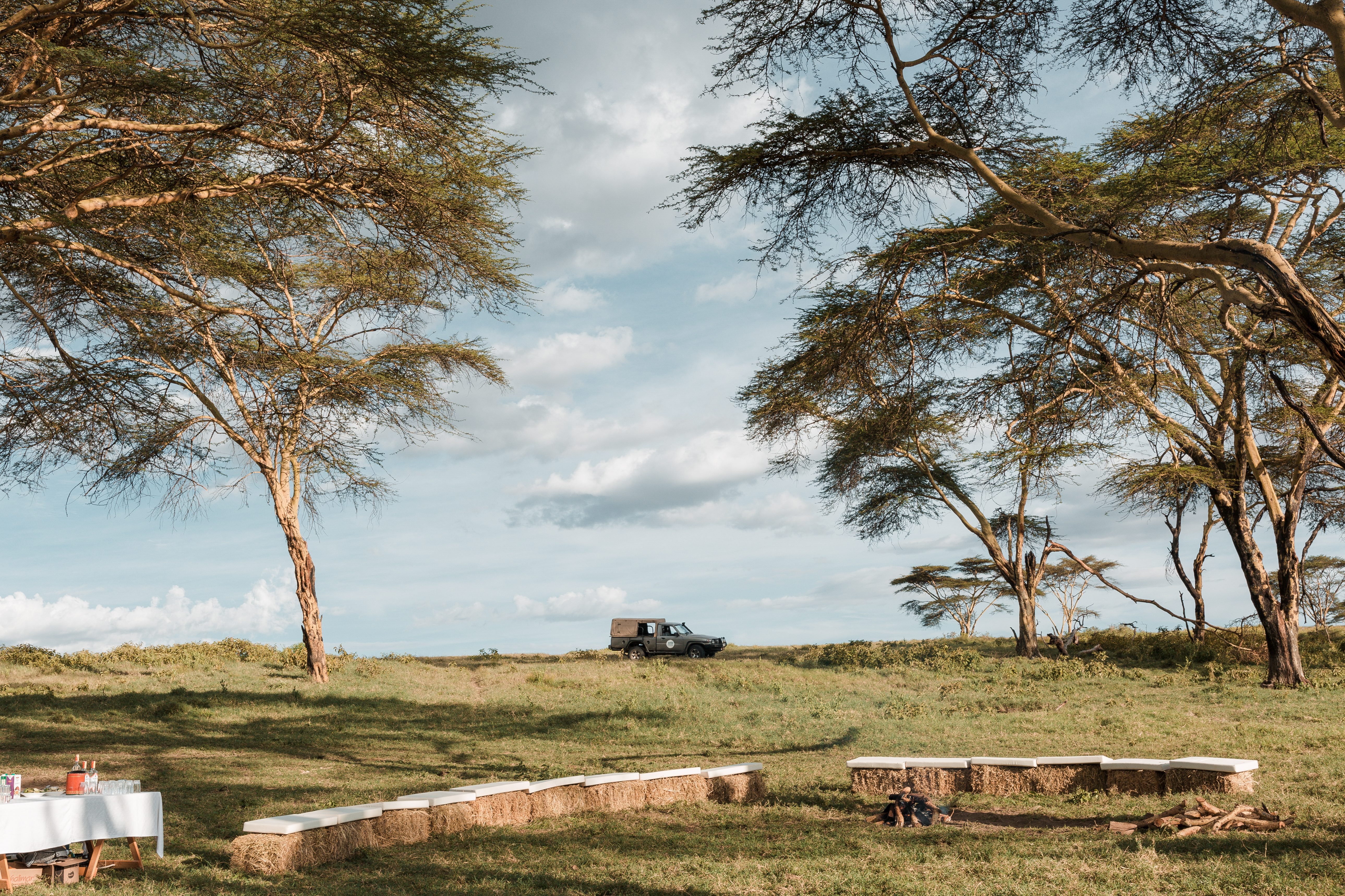 Luxury charter aircraft landing on a Serengeti bush airstrip at the start of a Tanzania safari itinerary with the vast plains visible beyond
