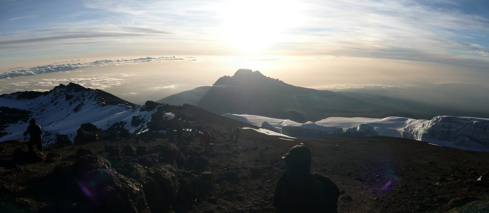Mawenzi at sunrise from the Kilimanjaro crater rim